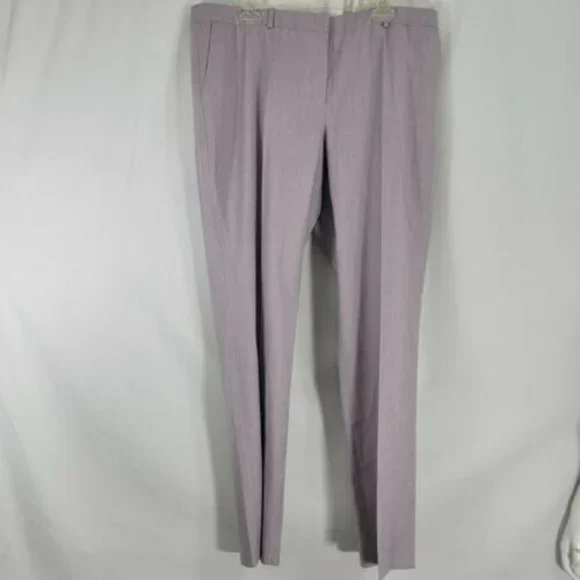 Boss by Hugo Boss Titana6 Purple Trouser Pants Virgin Wool 16 NWT - Picture 2 of 7